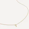 Monica Vinader Necklaces^14ct Gold Small T Initial Pendant Necklace