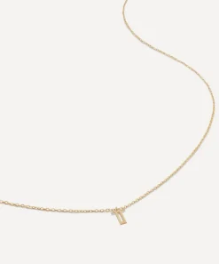 Monica Vinader Necklaces^14ct Gold Small T Initial Pendant Necklace
