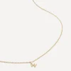 Monica Vinader Necklaces^14ct Gold Small W Initial Pendant Necklace