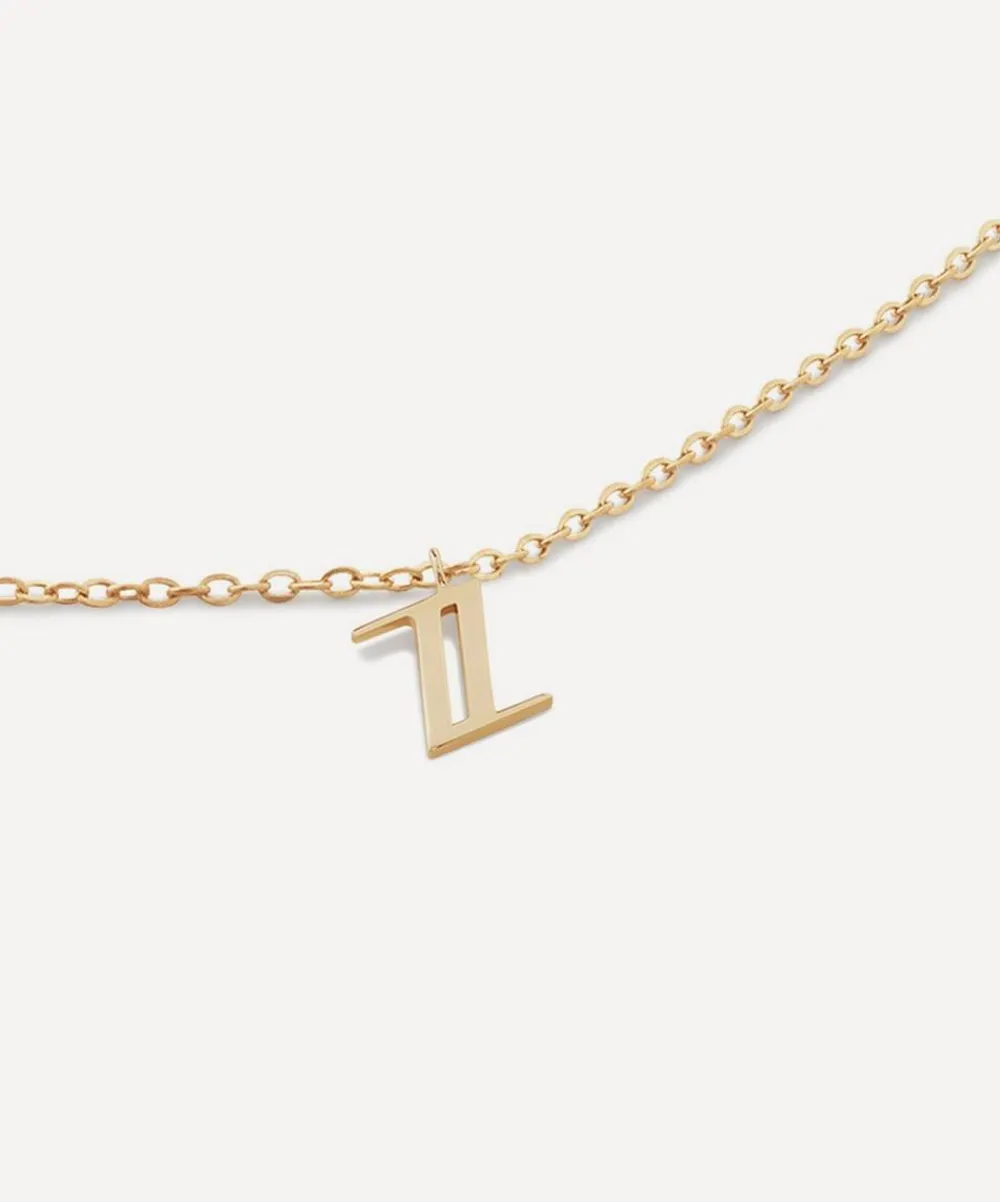 Monica Vinader Necklaces^14ct Gold Small Z Initial Pendant Necklace