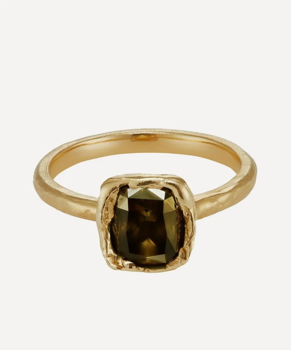 Ellis Mhairi Cameron Rings|Rings^14ct Gold Soft Green Diamond Engagement Ring