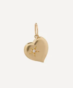 Liberty Charms & Pendants|Charms & Pendants^9ct Gold Spring Love Medium Heart Diamond Pendant