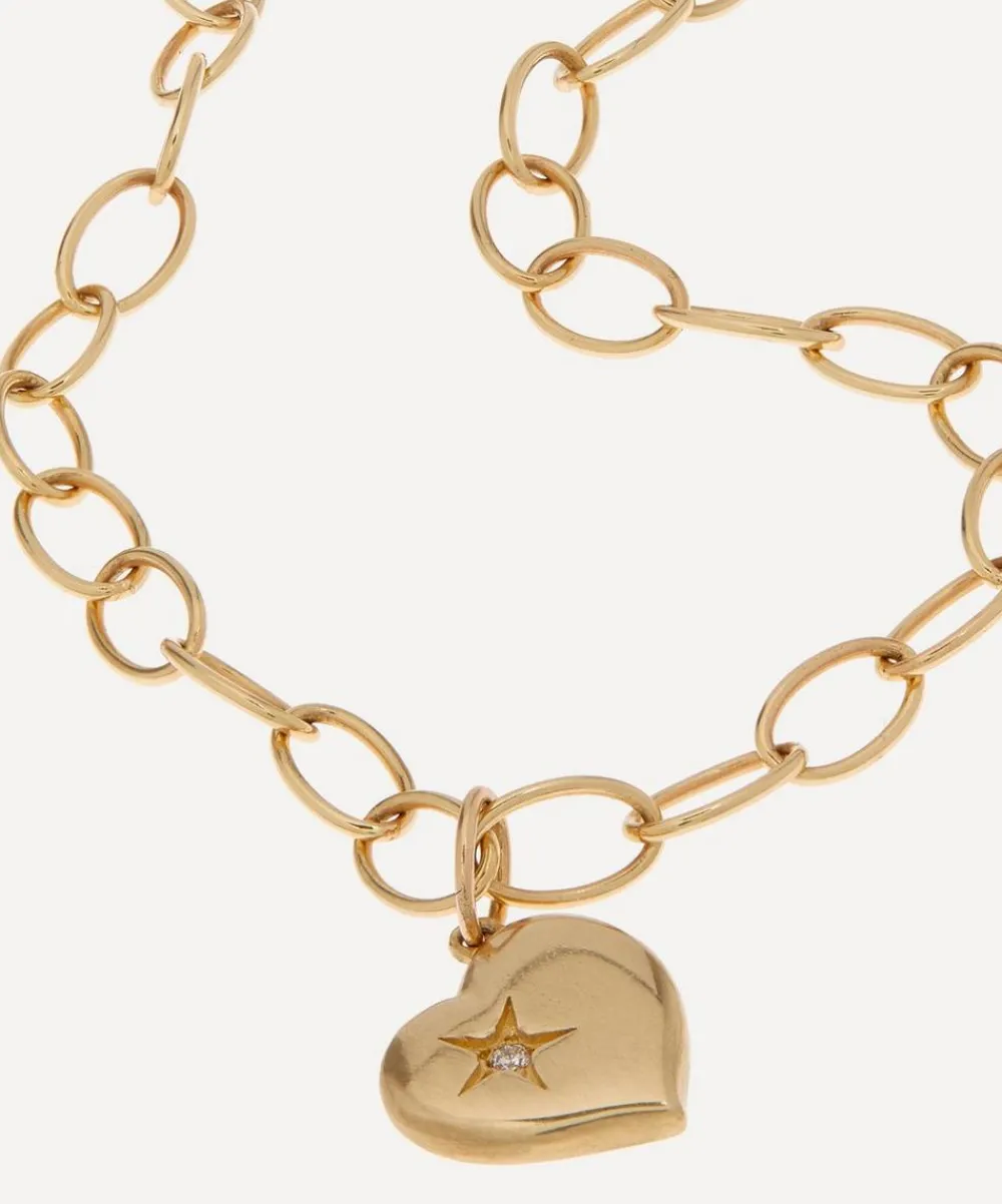 Liberty Charms & Pendants|Charms & Pendants^9ct Gold Spring Love Medium Heart Diamond Pendant