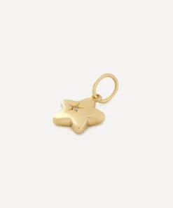 Liberty Charms & Pendants|Charms & Pendants^9ct Gold Star Love Small Diamond Pendant