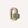 Marla Aaron Charms & Pendants|Charms & Pendants^14ct Gold Stoned Chubby Babylock Carabiner Clasp