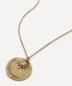 Celine Daoust Necklaces|Necklaces^14ct Gold Sun and Moon Medal Star Pendant Necklace