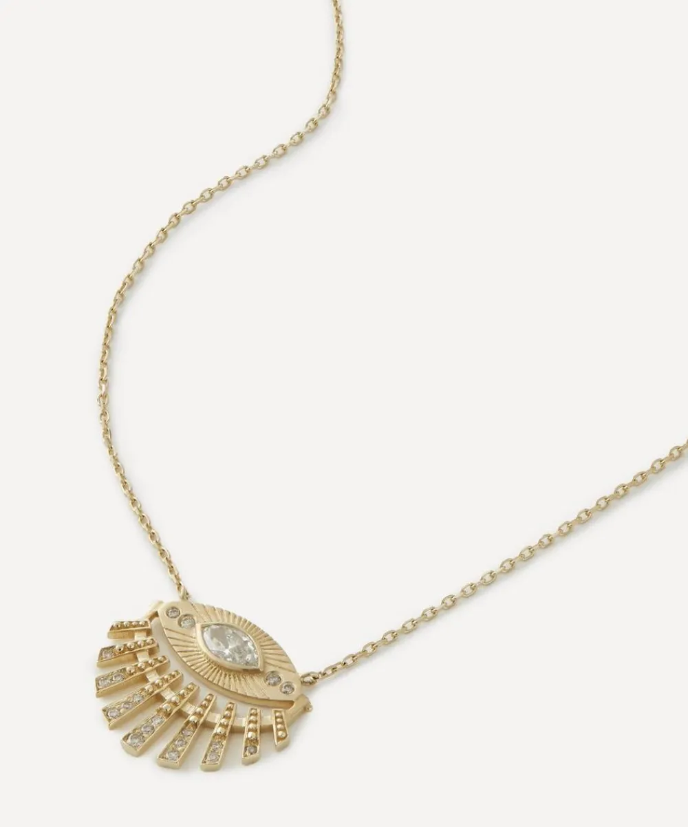 Celine Daoust Necklaces|Necklaces^14ct Gold Sun Eye and Diamond Pendant Necklace