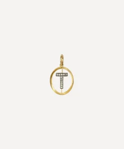 Annoushka Charms & Pendants|Charms & Pendants^18ct Gold T Diamond Initial Pendant