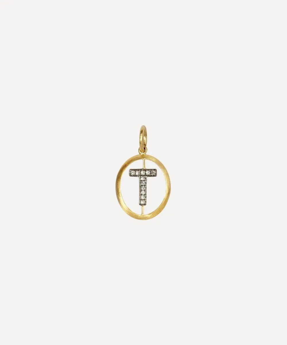 Annoushka Charms & Pendants|Charms & Pendants^18ct Gold T Diamond Initial Pendant