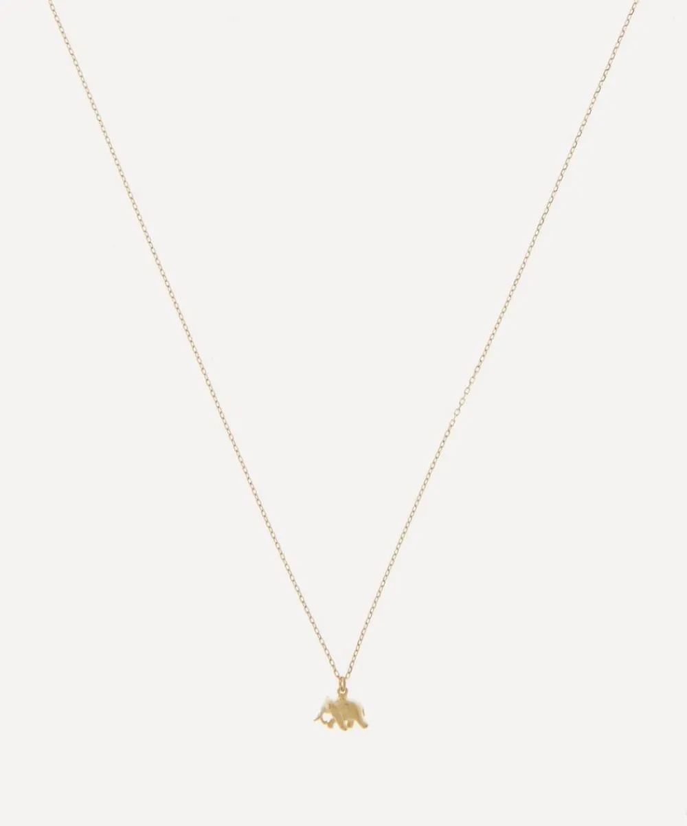 Alex Monroe Necklaces^18ct Gold Teeny Tiny Elephant Pendant Necklace