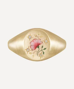 Cece Jewellery Rings|Rings^18ct Gold The Rose and Diamond Signet Ring