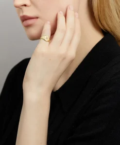 Cece Jewellery Rings|Rings^18ct Gold The Rose and Diamond Signet Ring