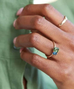 Dinny Hall Rings|Rings^14ct Gold Toi and Moi Tourmaline and Topaz Ring