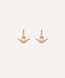 Dinny Hall Charms & Pendants^9ct Gold Toro Diamond Drop Earrings