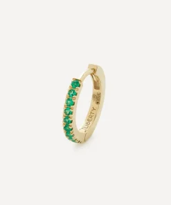 Liberty Earrings|Earrings^9ct Gold Tsavorite Rainbow Mini Creole Single Hoop Earring