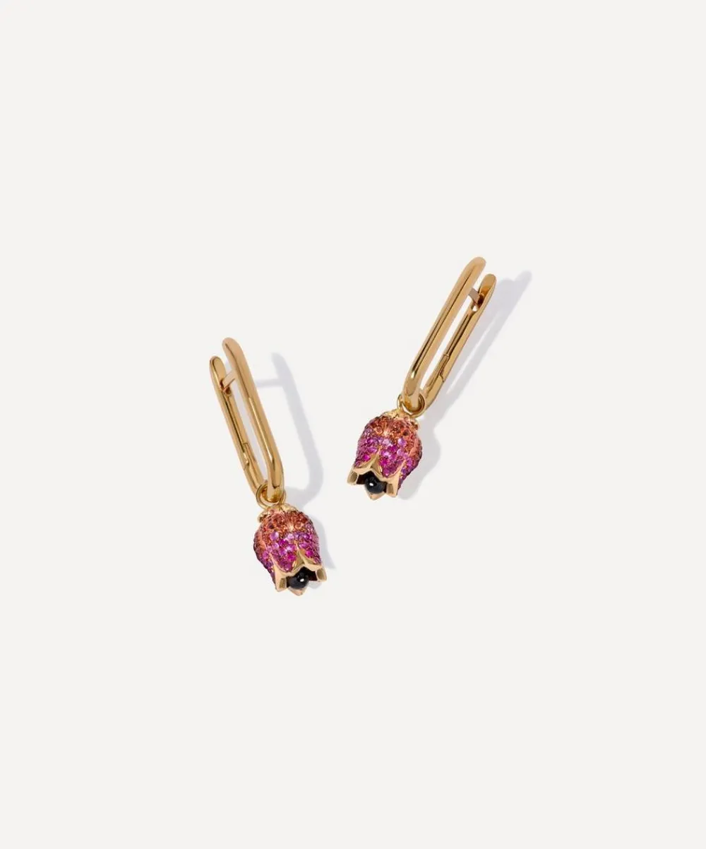 Annoushka Earrings|Earrings^18ct Gold Tulip and Knuckle Hoop Earrings