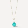 Mateo Necklaces|Necklaces^14ct Gold Turquoise and Diamond Dot Pendant Necklace