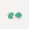 Melissa Joy Manning Earrings|Earrings^14ct Gold Turquoise Micropave Bezel Stud Earrings