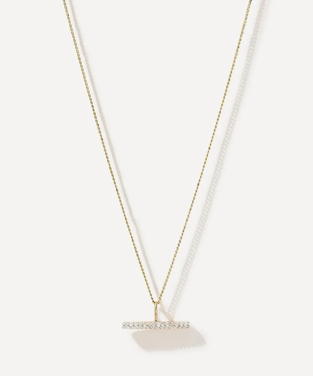 Otiumberg Necklaces^9ct Gold Vestige Diamond Toggle Pendant Necklace