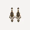 Kojis Earrings|Earrings^14ct Gold Victorian Onyx and Pearl Drop Earrings