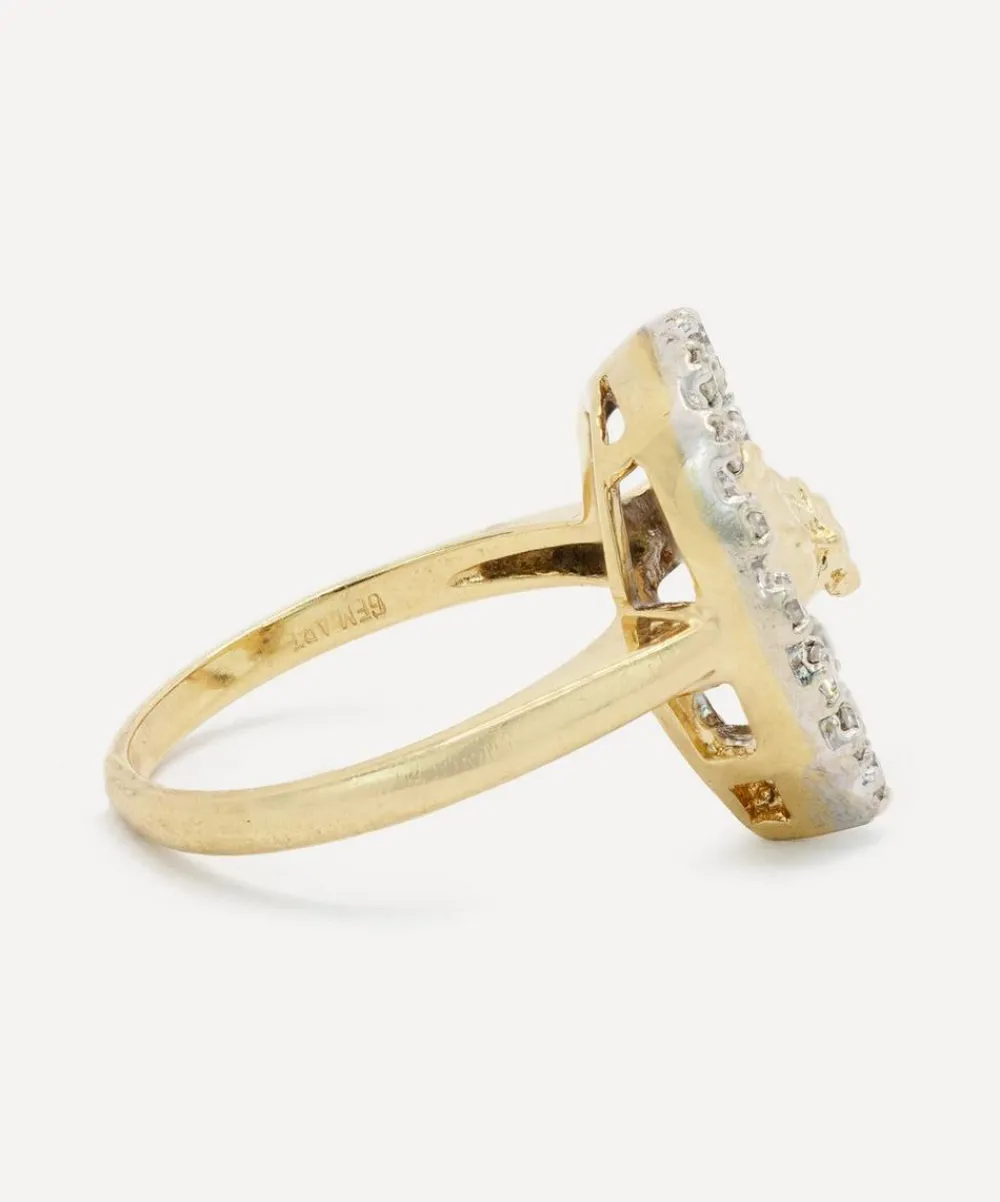 Kojis Rings|Rings^14ct Gold Vintage Diamond Horseshoe Ring