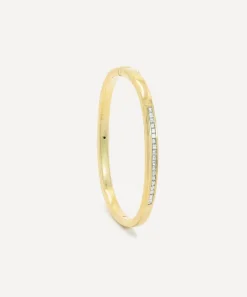 Kojis Bracelets|Bracelets^18ct Gold Vintage Step-Cut Diamond Bangle Bracelet