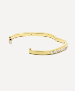 Kojis Bracelets|Bracelets^18ct Gold Vintage Step-Cut Diamond Bangle Bracelet