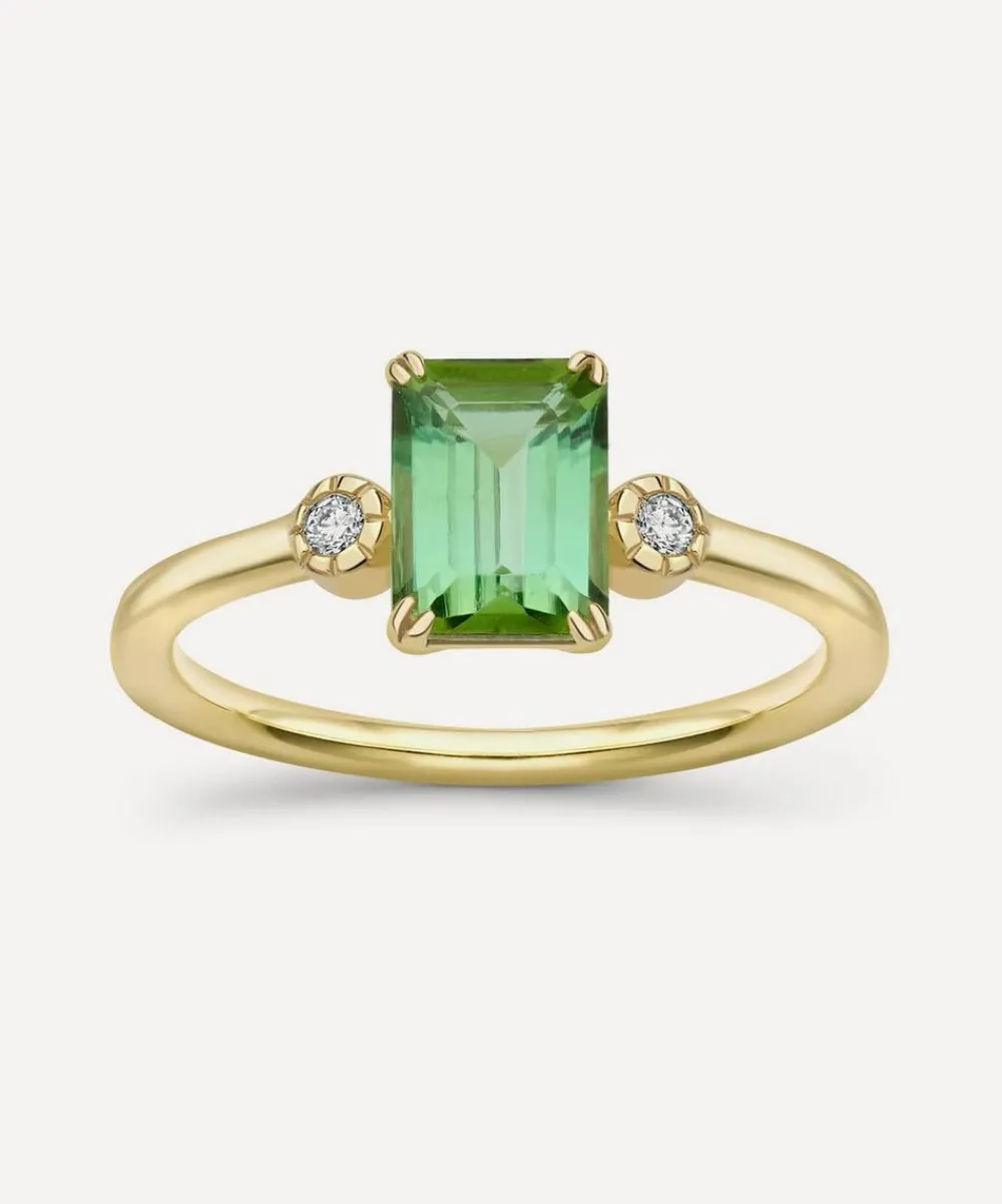 Dinny Hall Rings^14ct Gold Violet Tourmaline and Diamond Ring