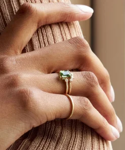 Dinny Hall Rings^14ct Gold Violet Tourmaline and Diamond Ring