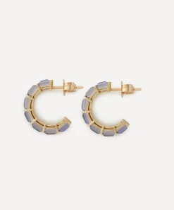 Liberty Earrings|Earrings^9ct Gold Waterfall Blue Iolite Hoop Earrings