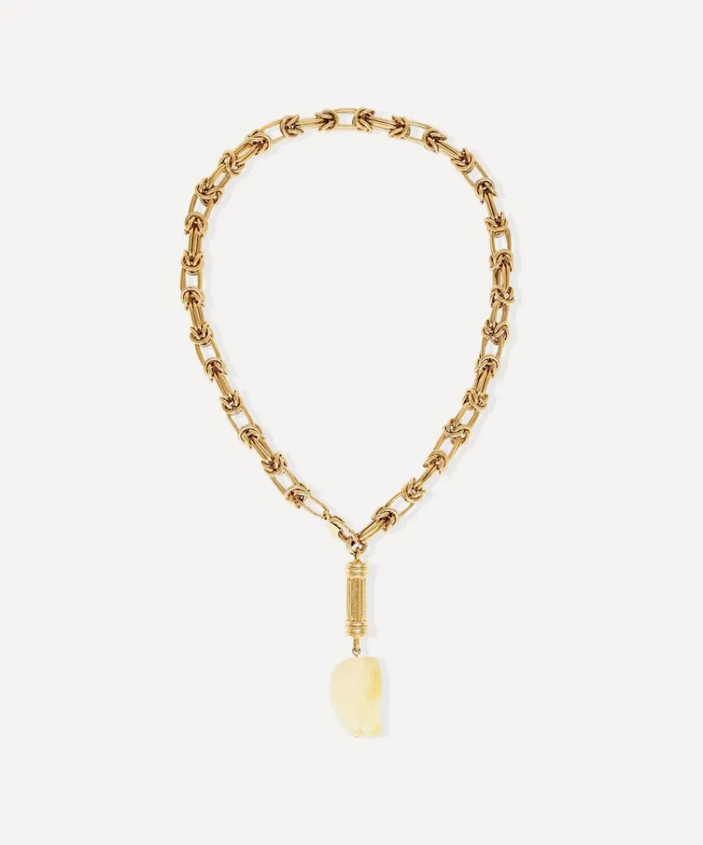 By Alona Necklaces^18ct Gold-Plated Alexandria Citrine Lariat Necklace
