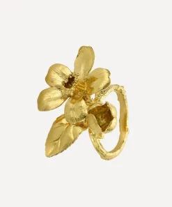 Alex Monroe Rings^22ct Gold-Plated Apple Blossom Cocktail Ring