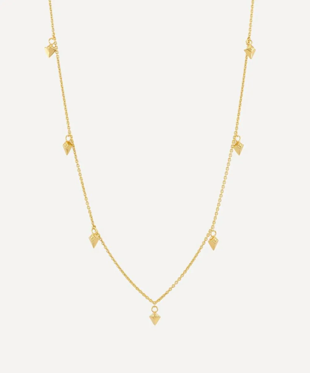 Rachel Jackson Necklaces^22ct Gold-Plated Arrow Spike Station Necklace