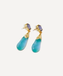 Alexis Bittar Earrings^14ct Gold-Plated Bonbon Crystal Teardrop Earrings