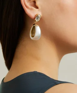 Alexis Bittar Earrings^14ct Gold-Plated Bonbon Crystal Lucite Teardrop Earrings