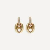 By Alona Earrings^18ct Gold-Plated Capri Drop Hoop Earrings