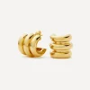 Missoma Earrings|Earrings^18ct Gold-Plated Chubby Triple Small Hoop Earrings