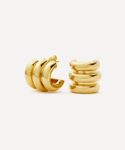 Missoma Earrings|Earrings^18ct Gold-Plated Chubby Triple Small Hoop Earrings