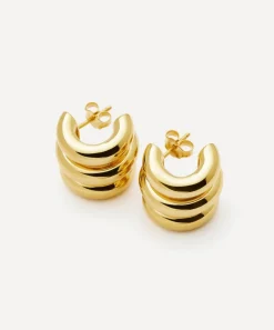 Missoma Earrings|Earrings^18ct Gold-Plated Chubby Triple Small Hoop Earrings
