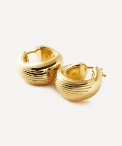 Missoma Earrings^18ct Gold-Plated Chunky Entwine Ridge Small Hoop Earrings