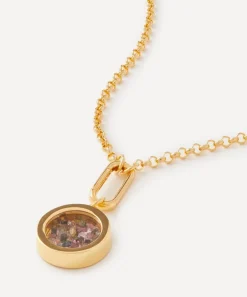 Rachel Jackson Necklaces^22ct Gold-Plated Deco Sun January Birthstone Pendant Necklace