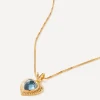Rachel Jackson Necklaces^22ct Gold-Plated Electric Love Blue Topaz Heart Pendant Necklace