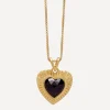 Rachel Jackson Necklaces^22ct Gold-Plated Electric Love Garnet Heart Pendant Necklace