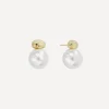 SHASHI Earrings^14ct Gold-Plated Empress Pearl Drop Earrings