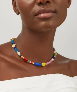 Martha Calvo Necklaces^14ct Gold-Plated Enamel Beaded Necklace