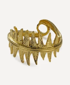 Alex Monroe Rings^22ct Gold-Plated Fern Ring