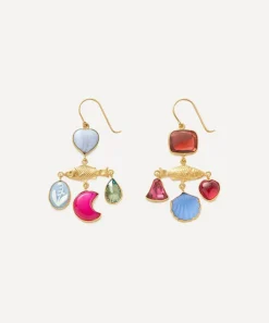 Grainne Morton Earrings^18ct Gold-Plated Fish Balance Drop Earrings