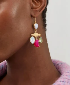 Grainne Morton Earrings^18ct Gold-Plated Fish Balance Drop Earrings
