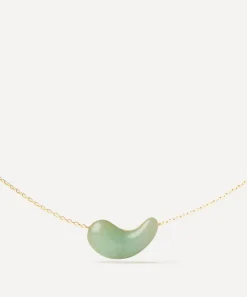 PDPAOLA Necklaces^18ct Gold-Plated Green Aventurine Aura Pendant Necklace