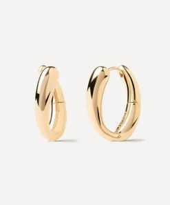 PDPAOLA Earrings^18ct Gold-Plated Helix Hoop Earrings